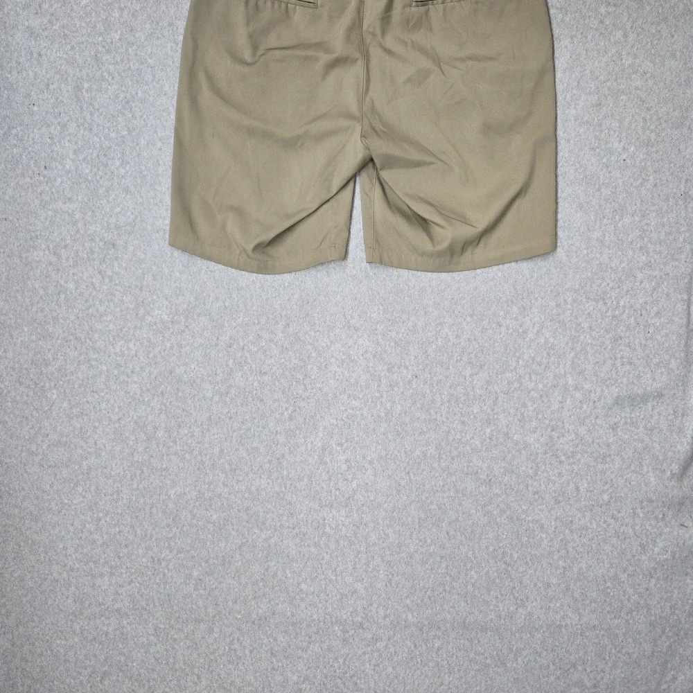 Nike‎ Men Shorts 36 Khaki Embroidered Chino Dri-Fit Golf Logo Standard